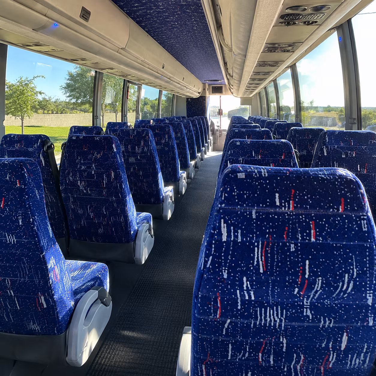 milpitas charter bus services interior